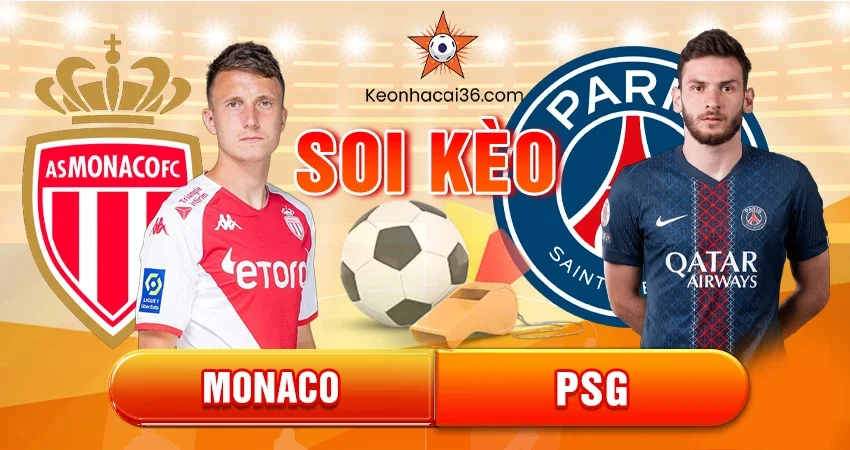 Soi kèo Châu Á, Tài Xỉu, Châu Âu Monaco vs PSG 23h 29/11/2025